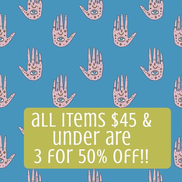 All items $45 & under are 3 for 50% off! - Picture 1 of 8